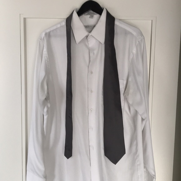 Like New! 100% Silk Tie George Machado - Dark Gray - Picture 2 of 6